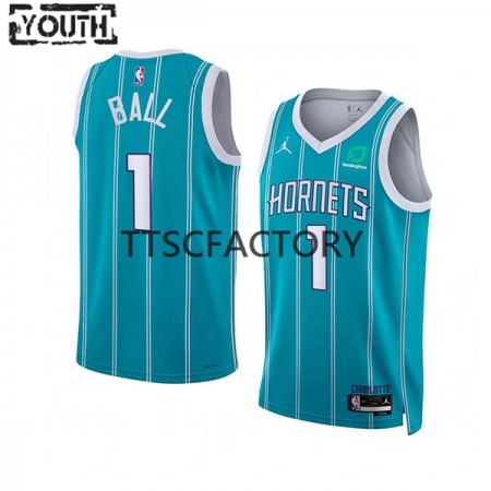 Maillot Basket Charlotte Hornets LaMelo Ball 1 Nike 2022-23 Jordan Edition Teal Swingman - Enfant